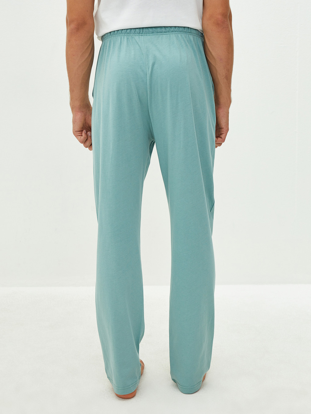 Yeşil Standart Kalıp Erkek Pijama Alt-4