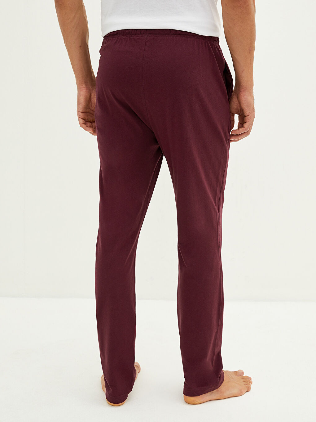 Bordo Standart Kalıp Erkek Pijama Alt-4
