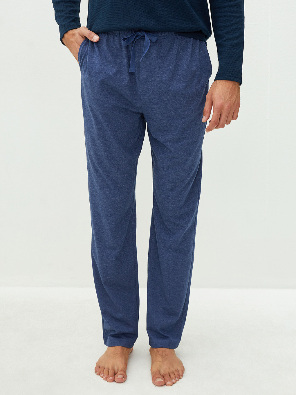 Mavi Standart Kalıp Erkek Pijama Alt-3