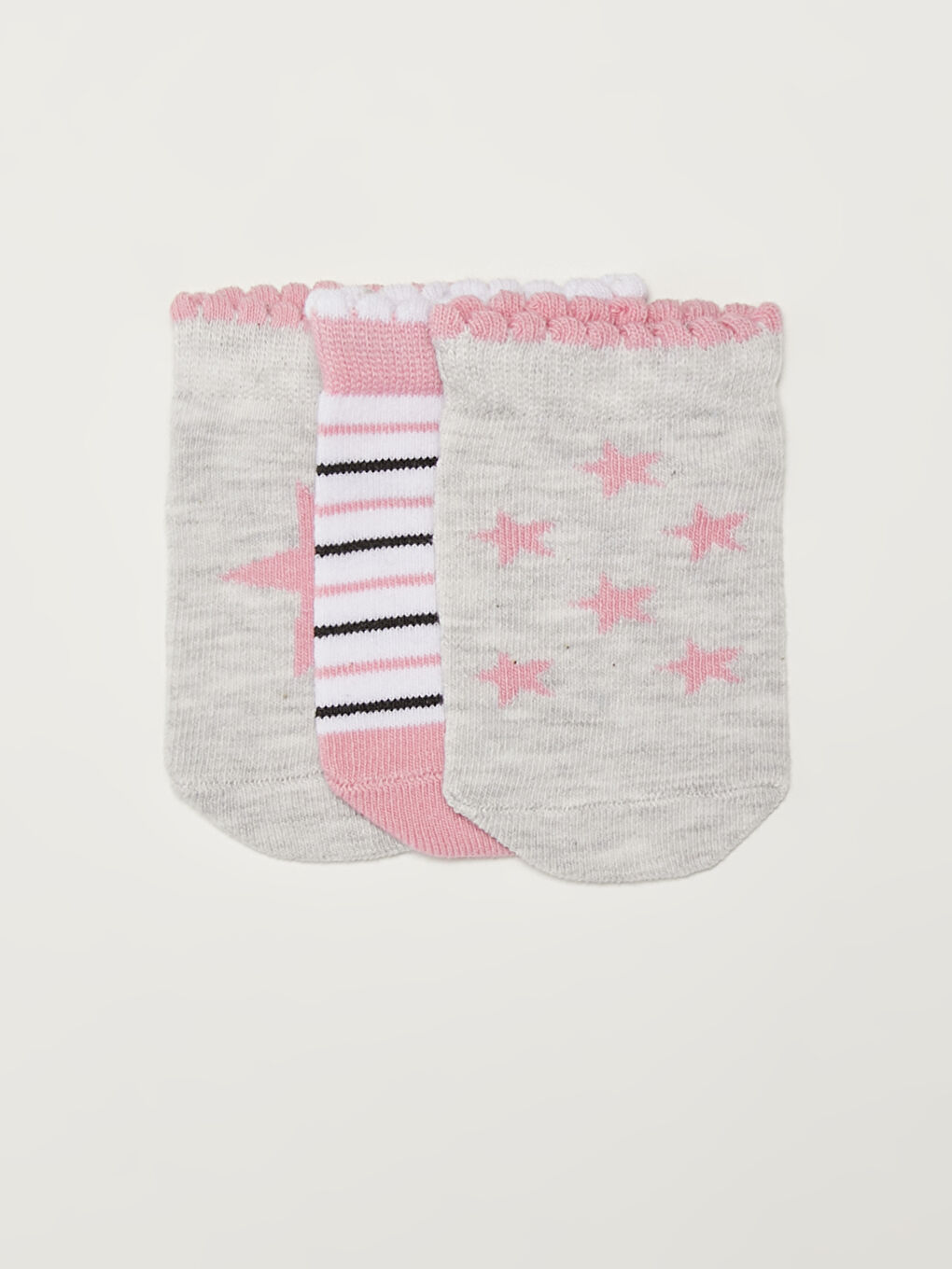 Printed Baby Girls' Ankle Socks 3-Pack