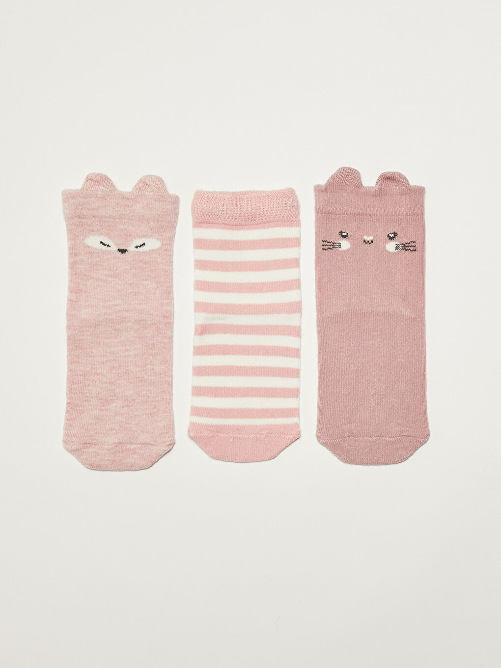 Štampane čarape do gležnja za bebe devojčice, pakovanje od 3 komada-1