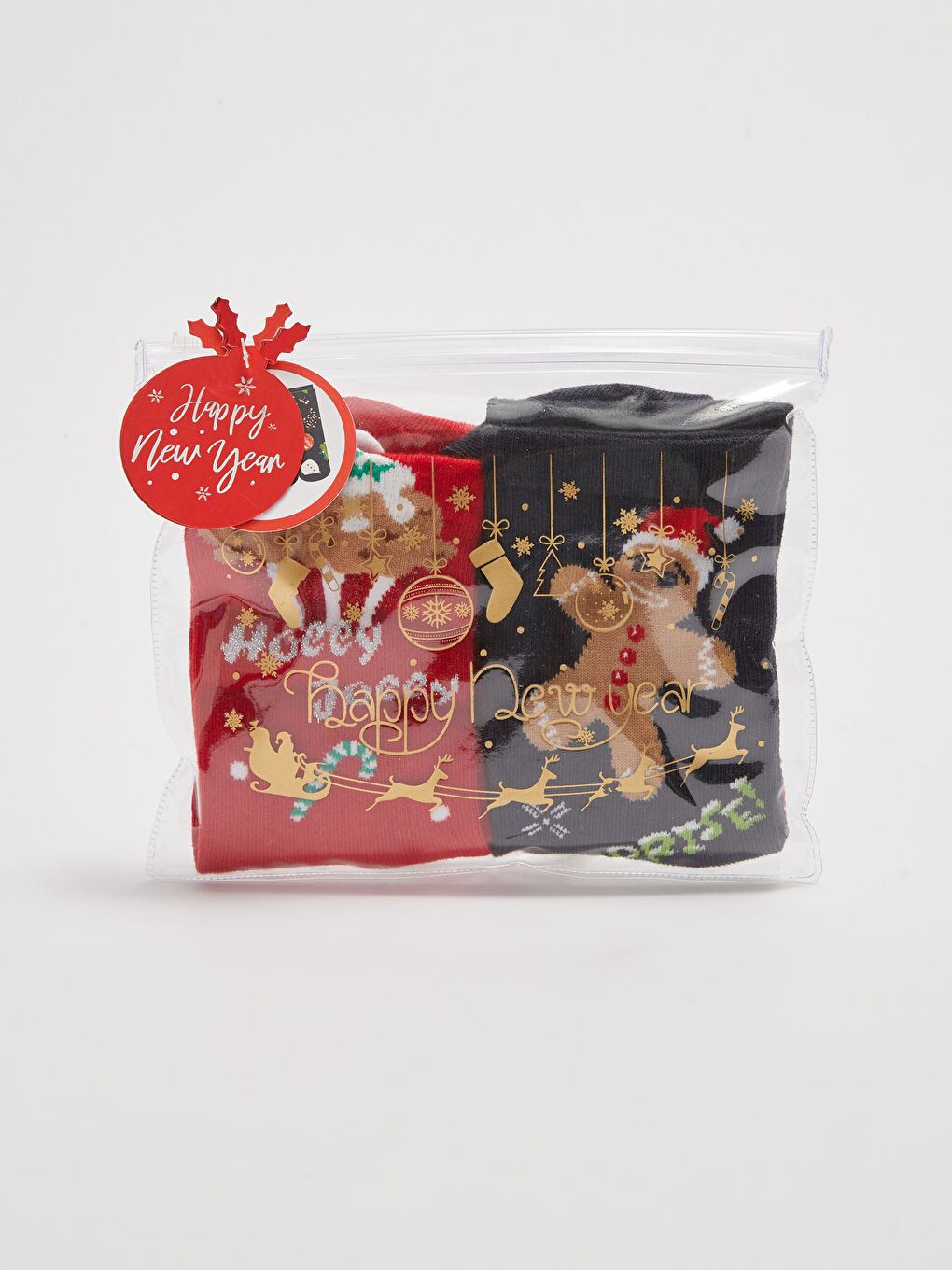 LCW DREAM Weihnachtliche Knöchelsocken für Damen 2er-Pack -W14707Z8-J4N