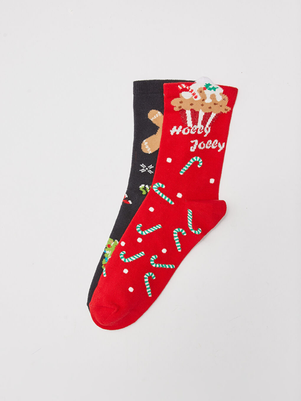 LCW DREAM Weihnachtliche Knöchelsocken für Damen 2er-Pack -W14707Z8-J4N