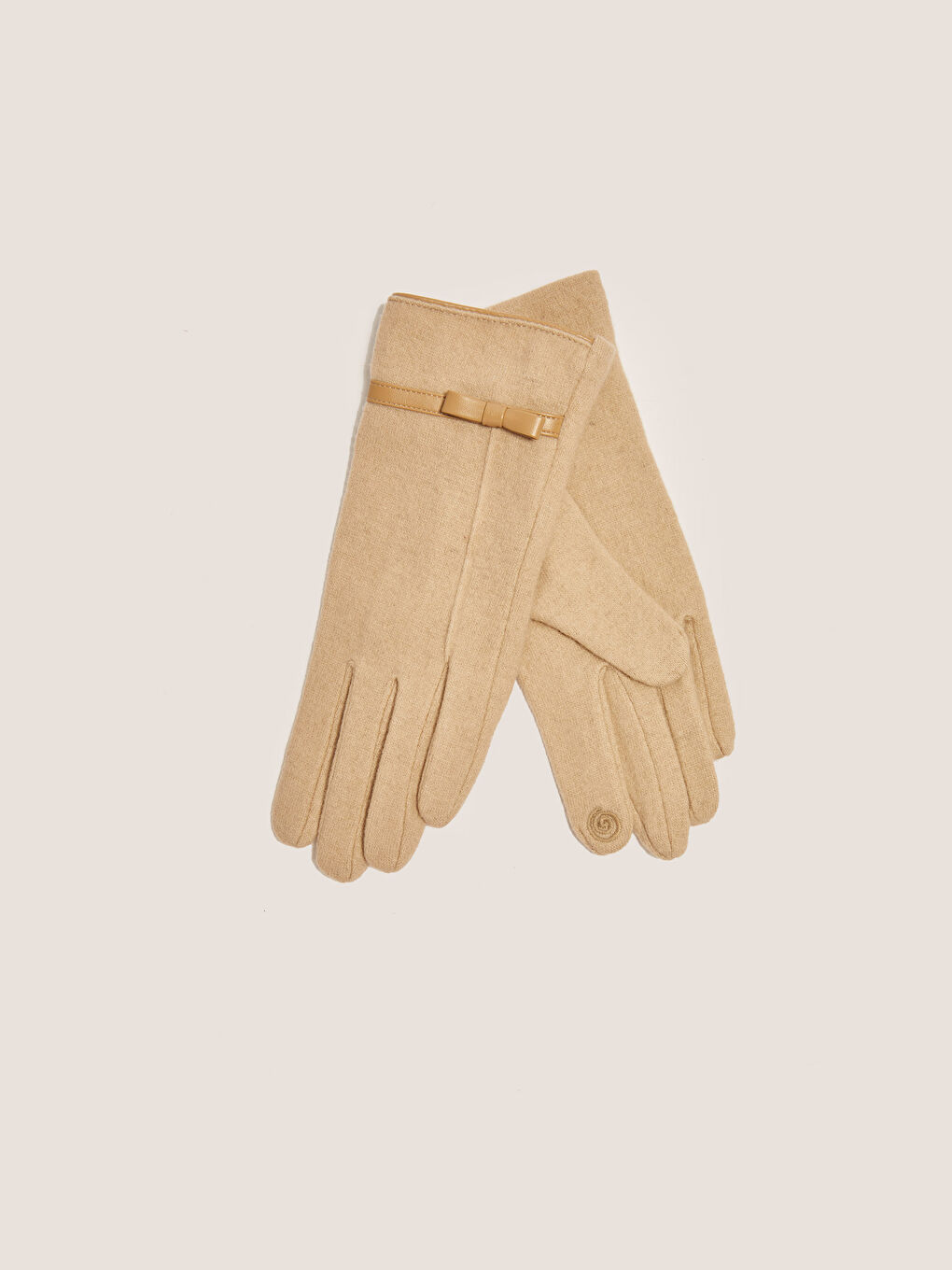 قفازات محبوكة للسيدات بتفاصيل فيونكة-2