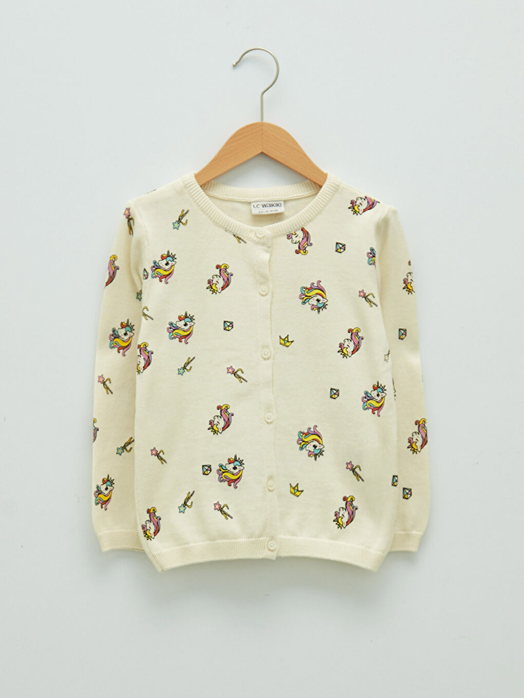 Қыздарға арналған трикотаж өрнекті ұзын жеңді кардиган