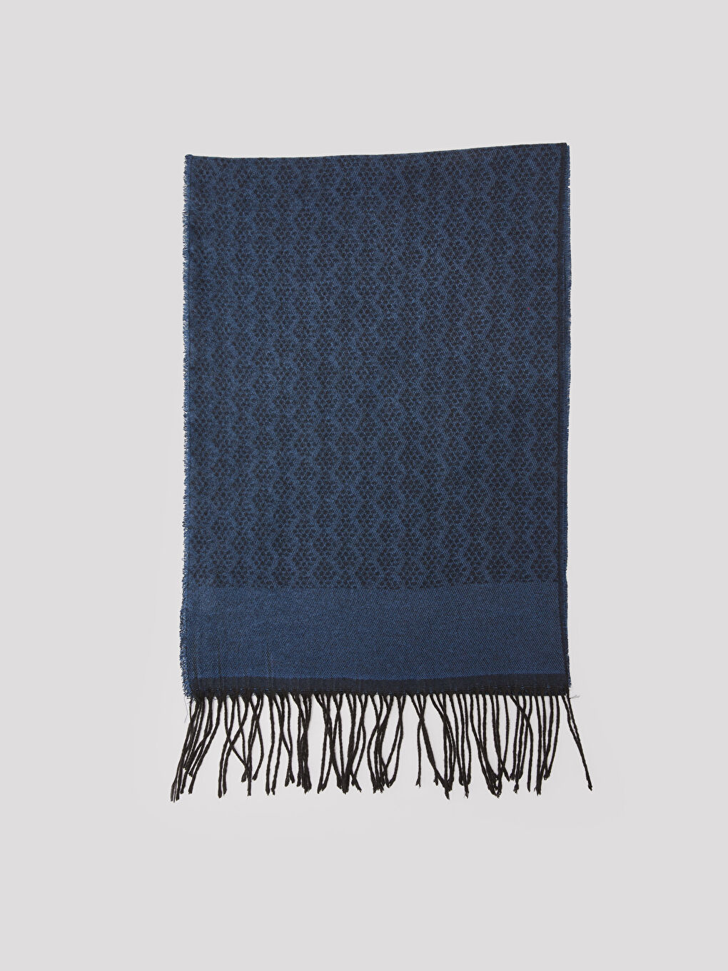 Tassel Detailed Patterned Men's Scarf-2