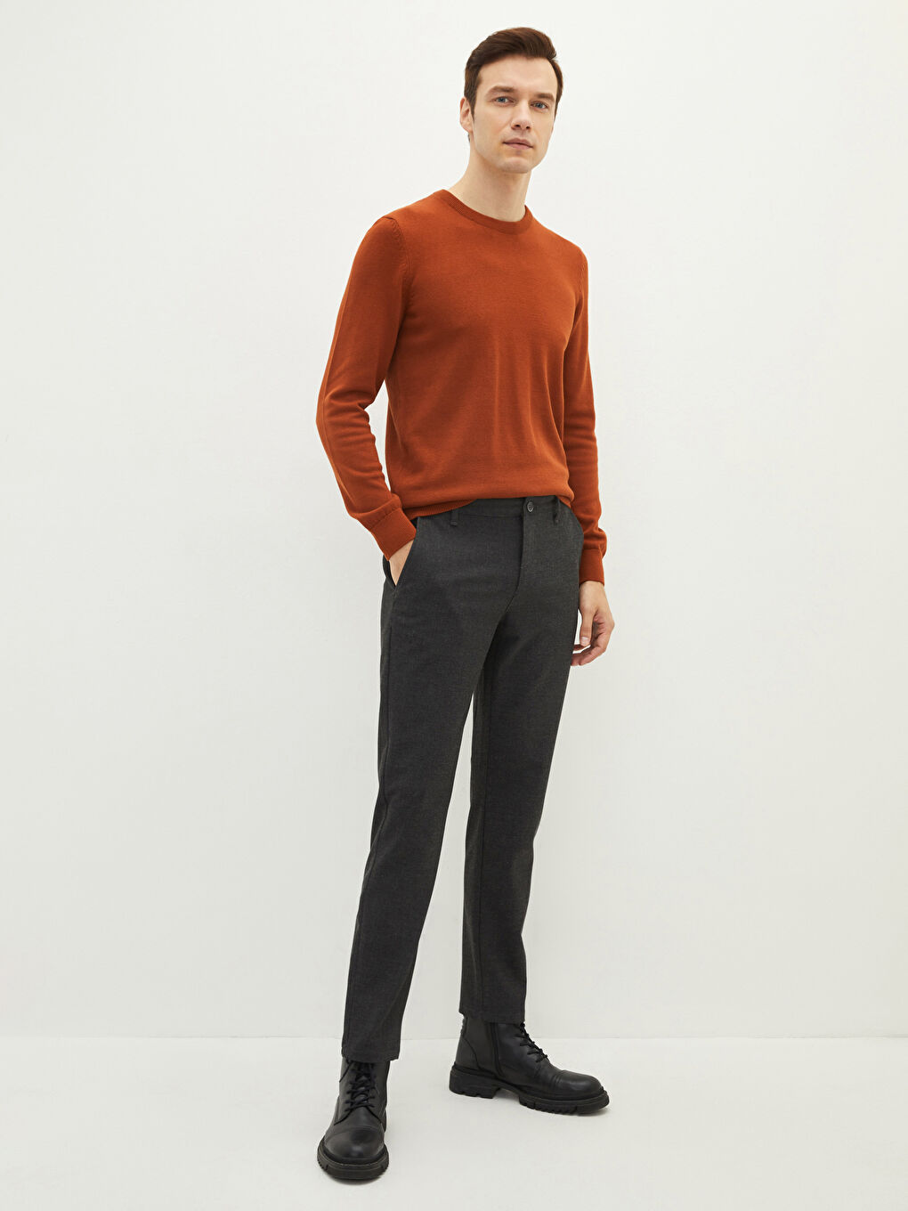 Antrasit Slim Fit Erkek Pantolon-1