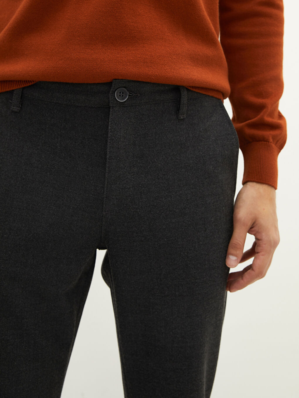 Antrasit Slim Fit Erkek Pantolon-2