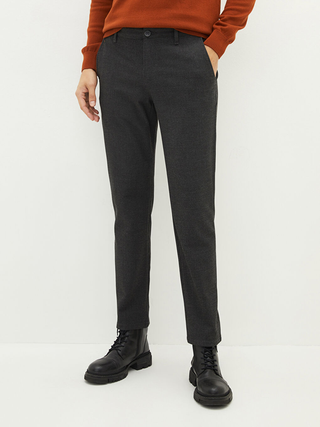 Antrasit Slim Fit Erkek Pantolon-3