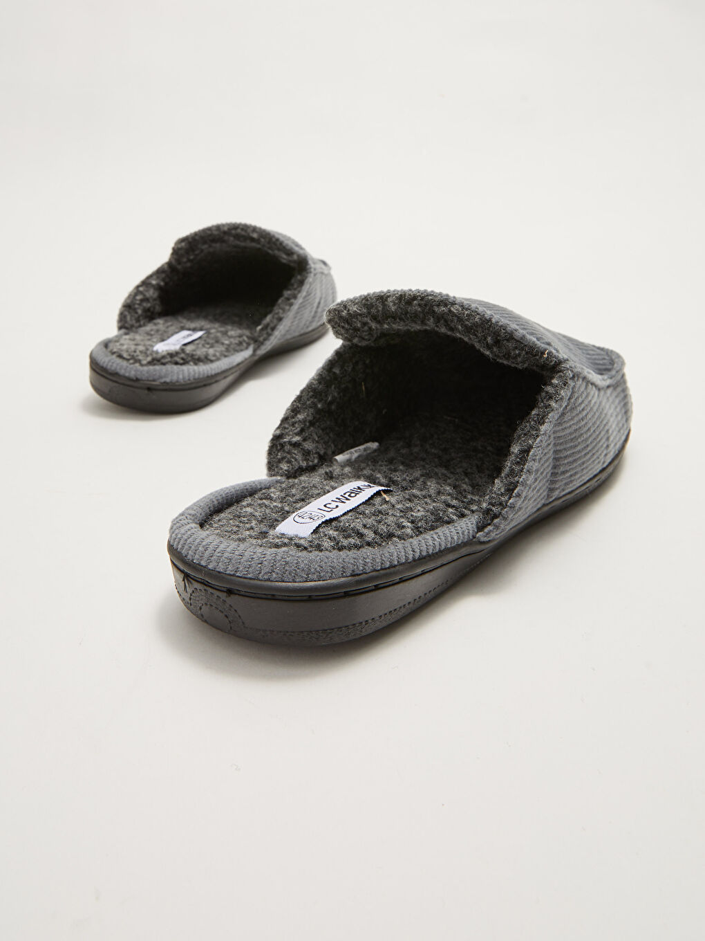 LCW STEPS Knitted Lined Closed Front Men's House Slippers -W14939Z8-QTV