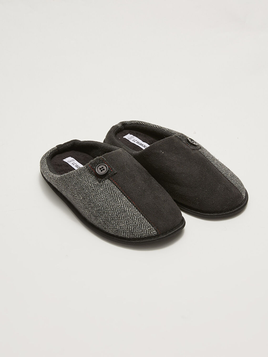 Knitted Lined Closed Front Men's House Slippers