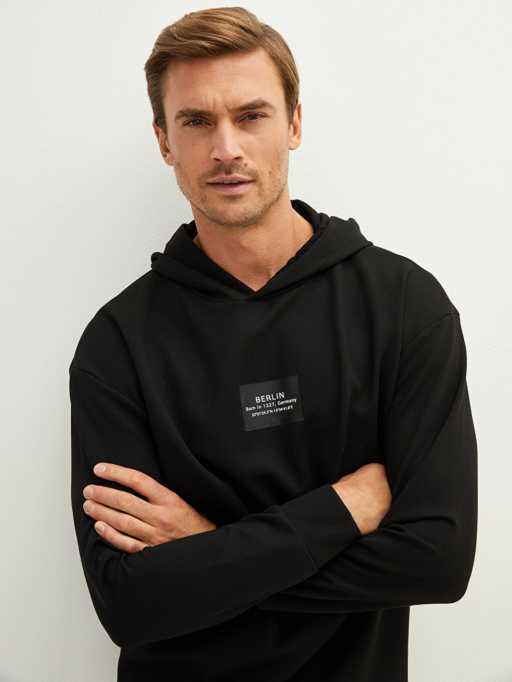 Long Sleeve Printed Men's Hoodie