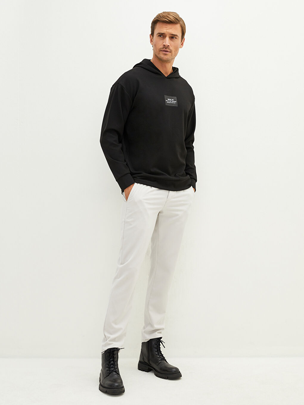 Long Sleeve Printed Men's Hoodie-3