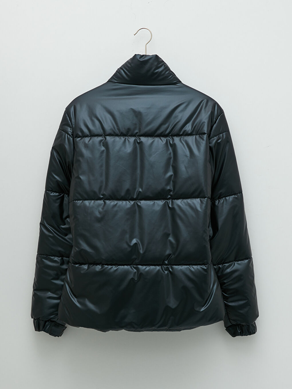 Palton Matlasată Slim Fit cu Guler Tip Pâlnie pentru Bărbați-7