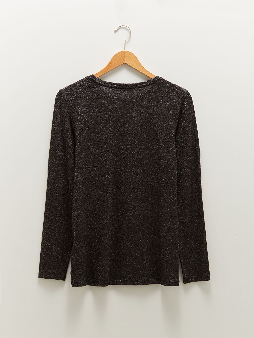 Crew Neck Plain Long Sleeve Women's T-Shirt-6