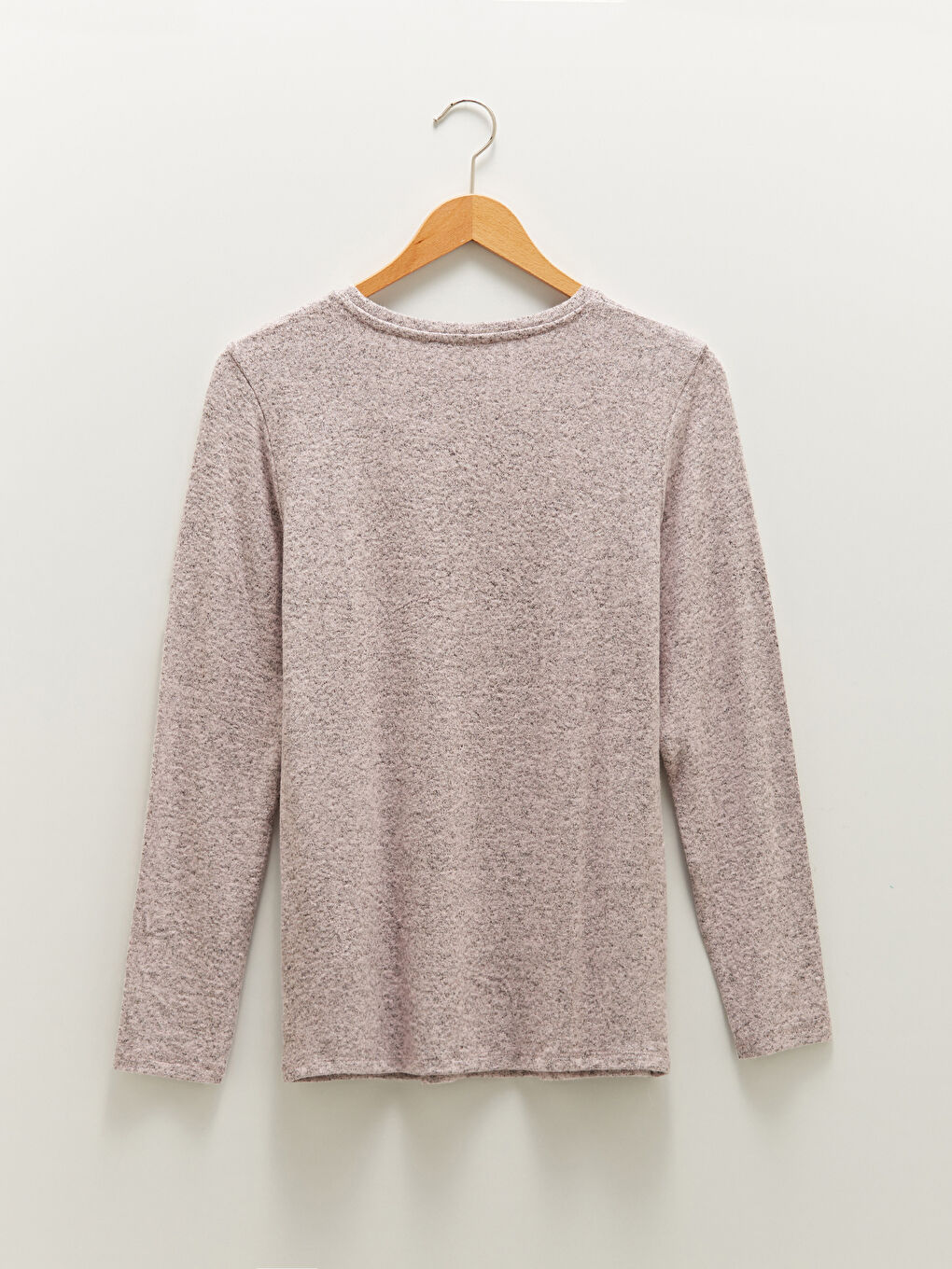 تيشيرت كم طويل سادة بياقة دائرية للسيدات-6