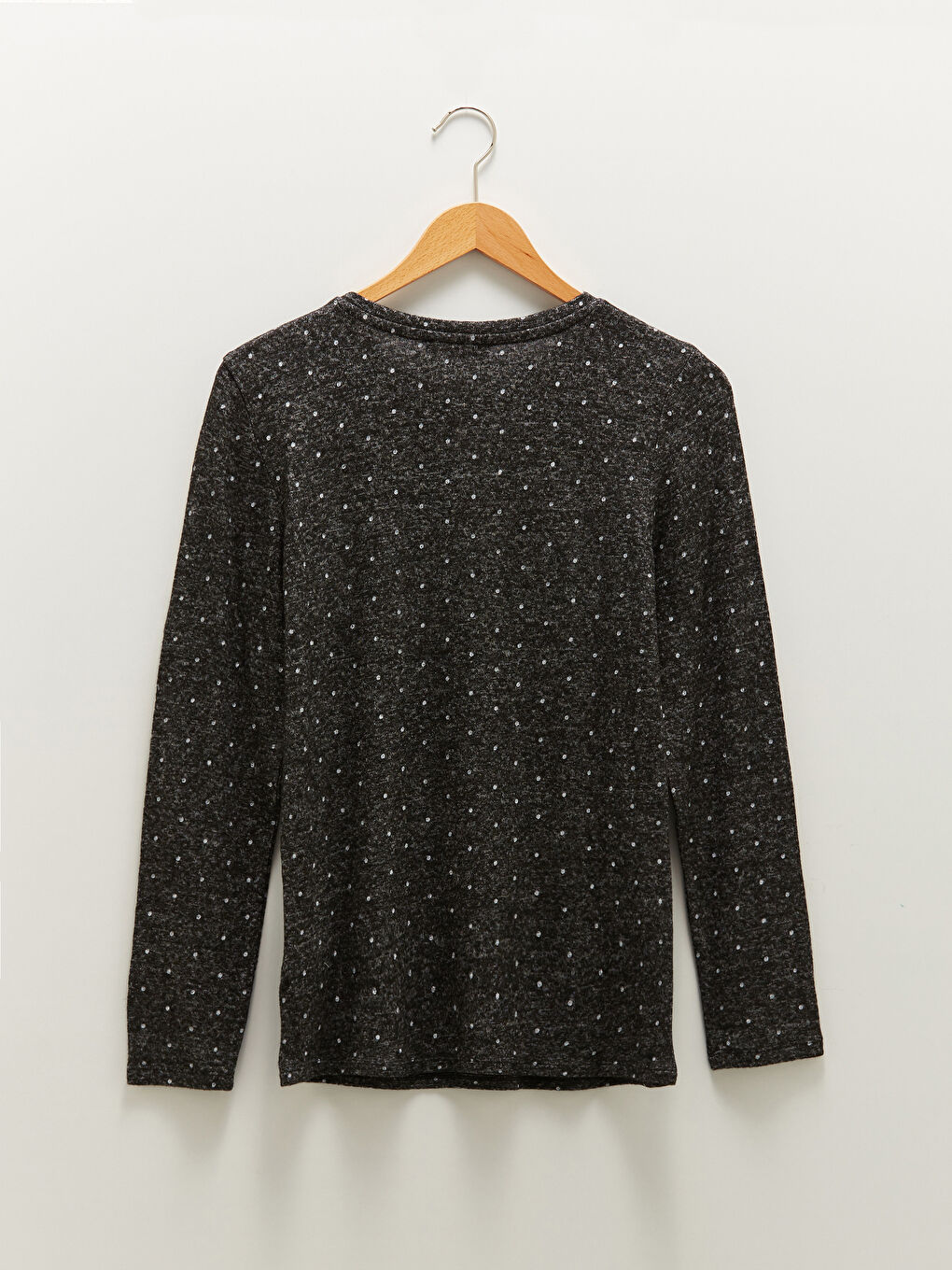 LCWAIKIKI Basic Crew Neck Polka Dot Long Sleeve Women's T-shirt -W14996Z8-LQ9