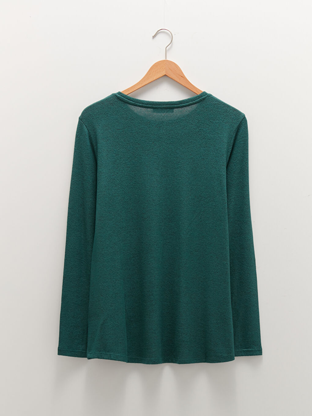 Crew Neck Plain Long Sleeve Women's T-Shirt-6