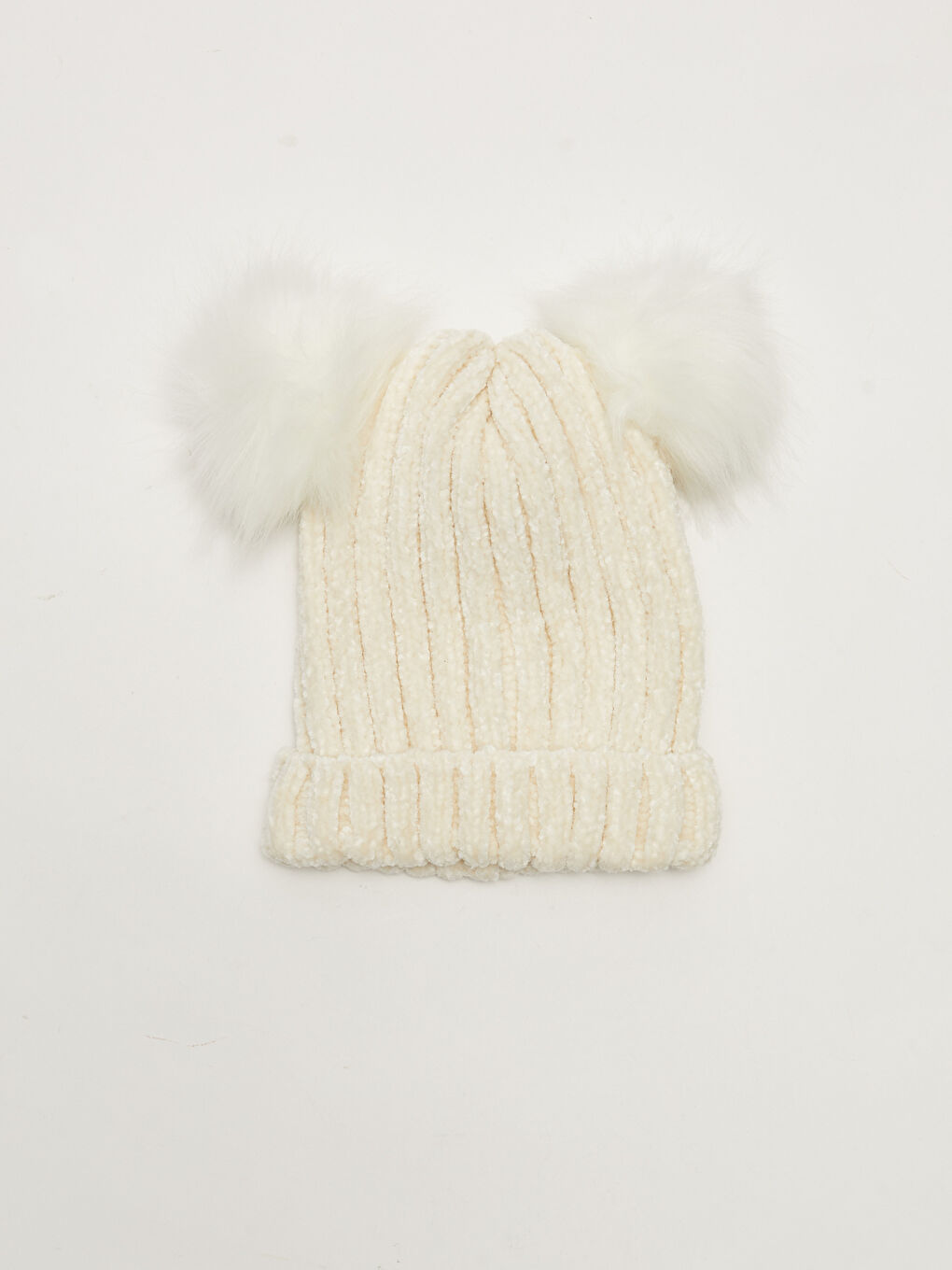 Béret Tricot Fille à Pompon