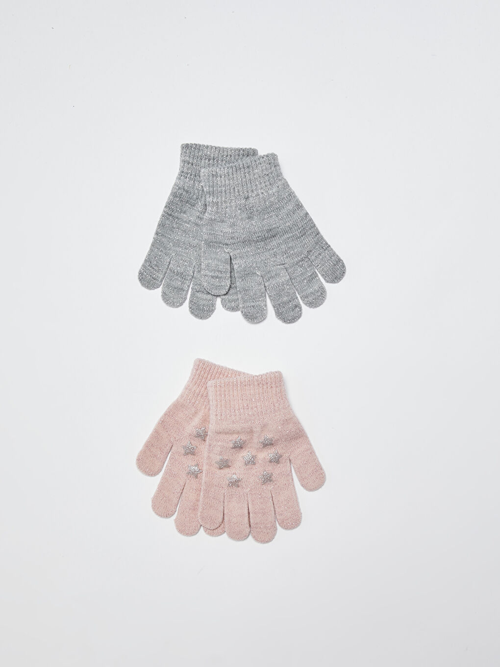 2er-Pack Mädchen-Strickhandschuhe