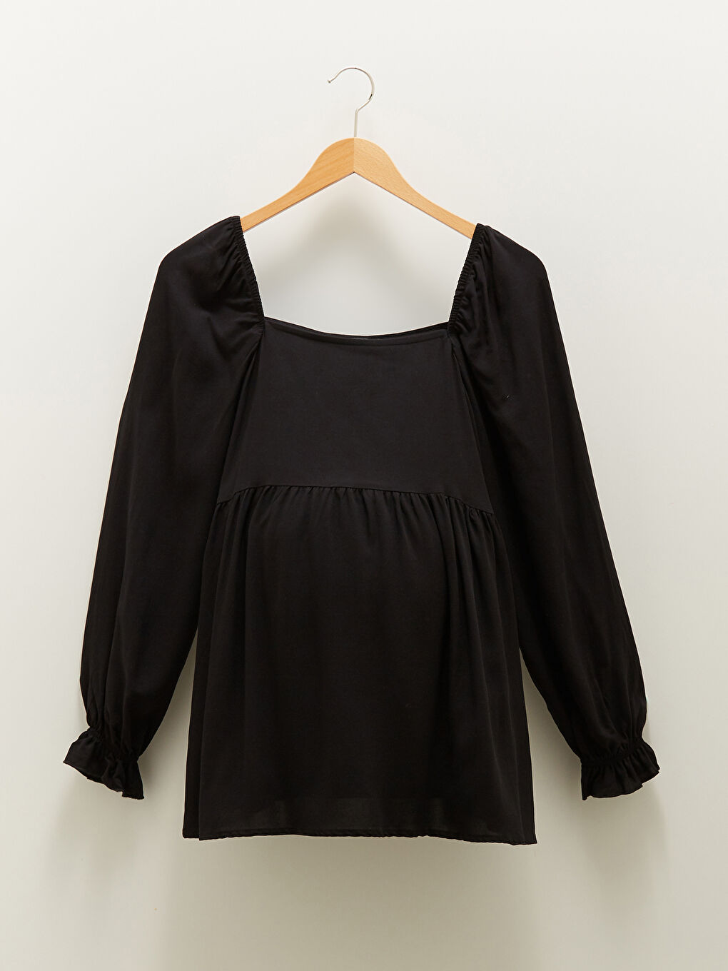 Blouse de maternité en viscose à manches longues et col carré-6