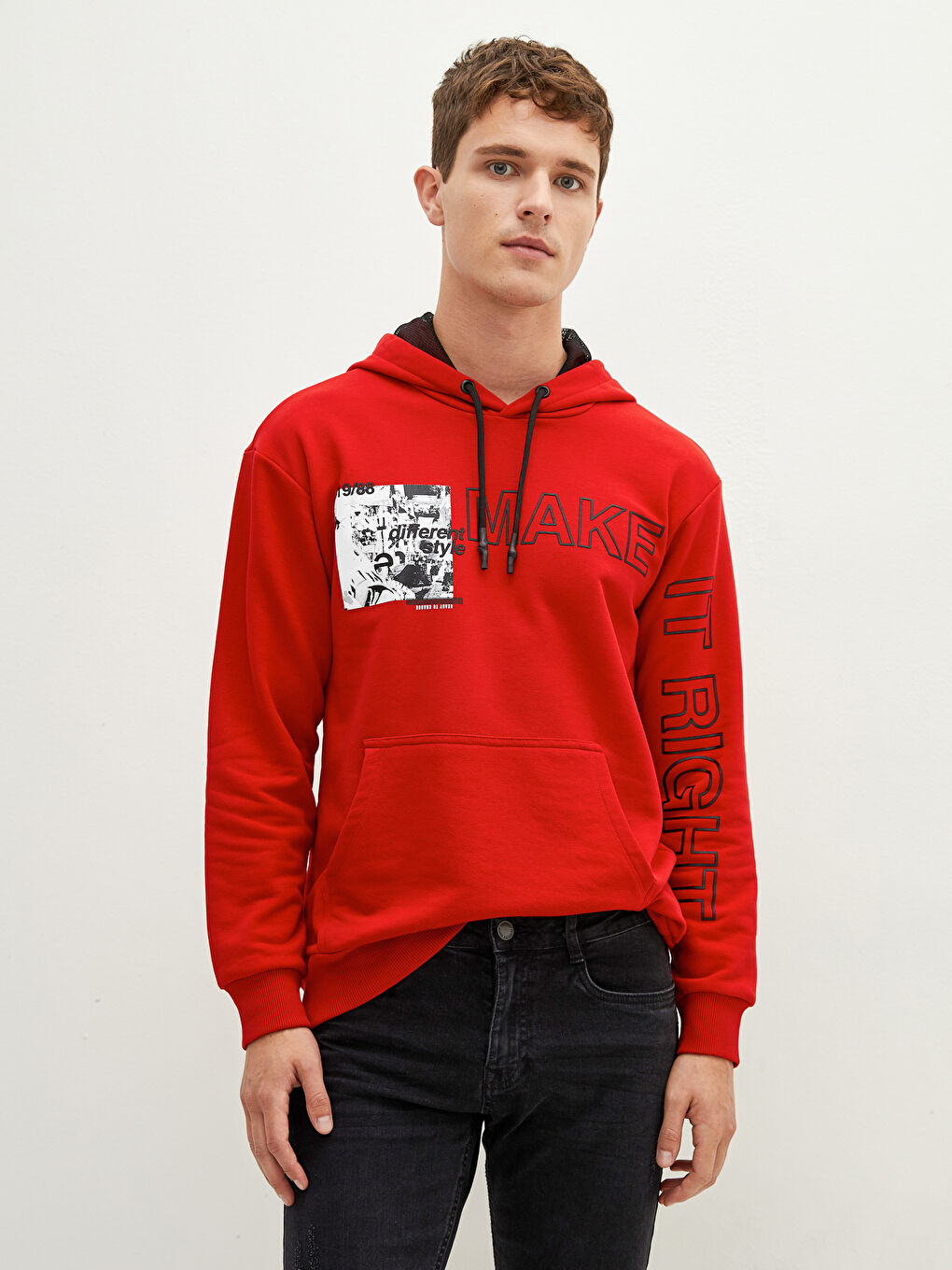 Long Sleeve Printed Thick Men's Thick Hoodie-1