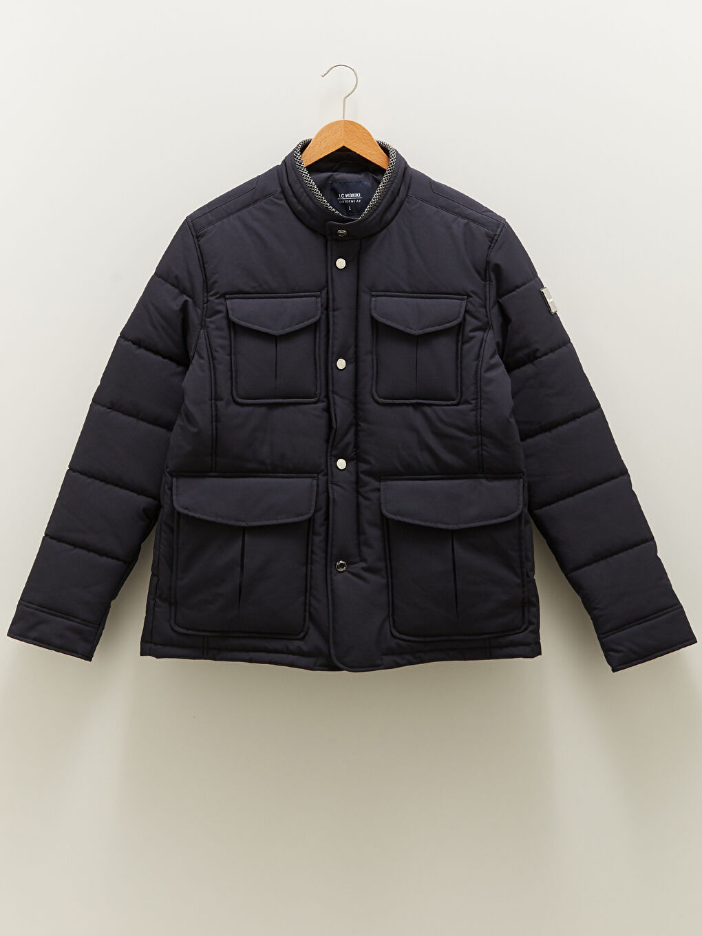 Standard Fit Turtle Neck Thick Men's Coat-11