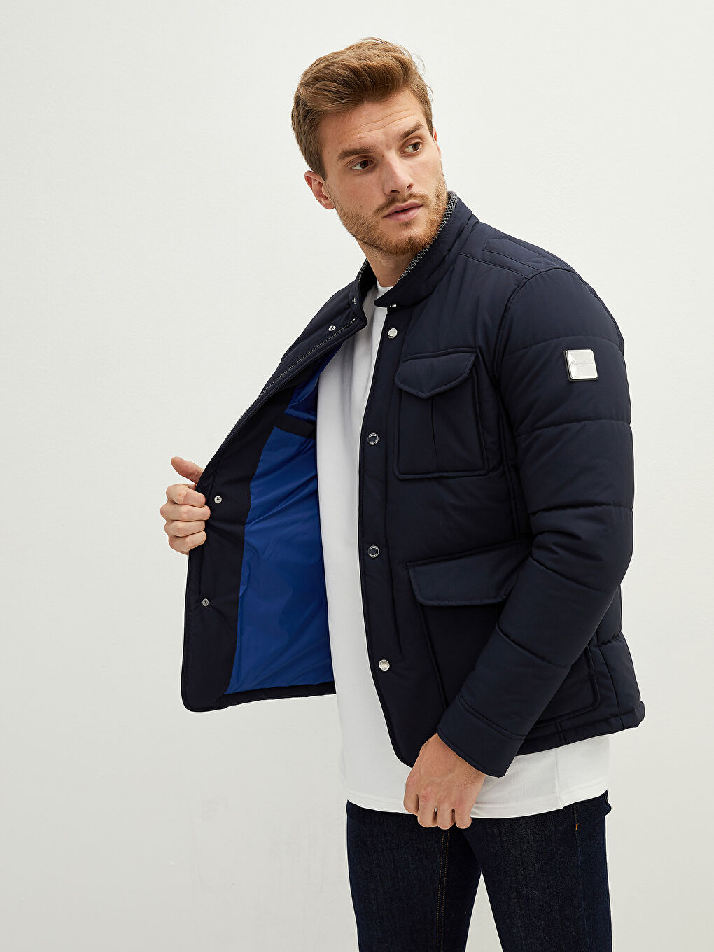 Standard Fit Turtle Neck Thick Men's Coat-1