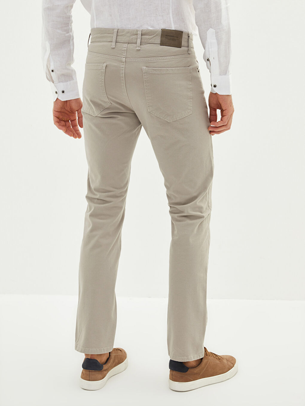 Брюки Мужские Slim Fit Из Твила-4