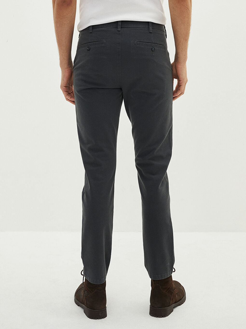 LCWAIKIKI Classic Antrasit Slim Fit Gabardin Erkek Chino Pantolon - 3