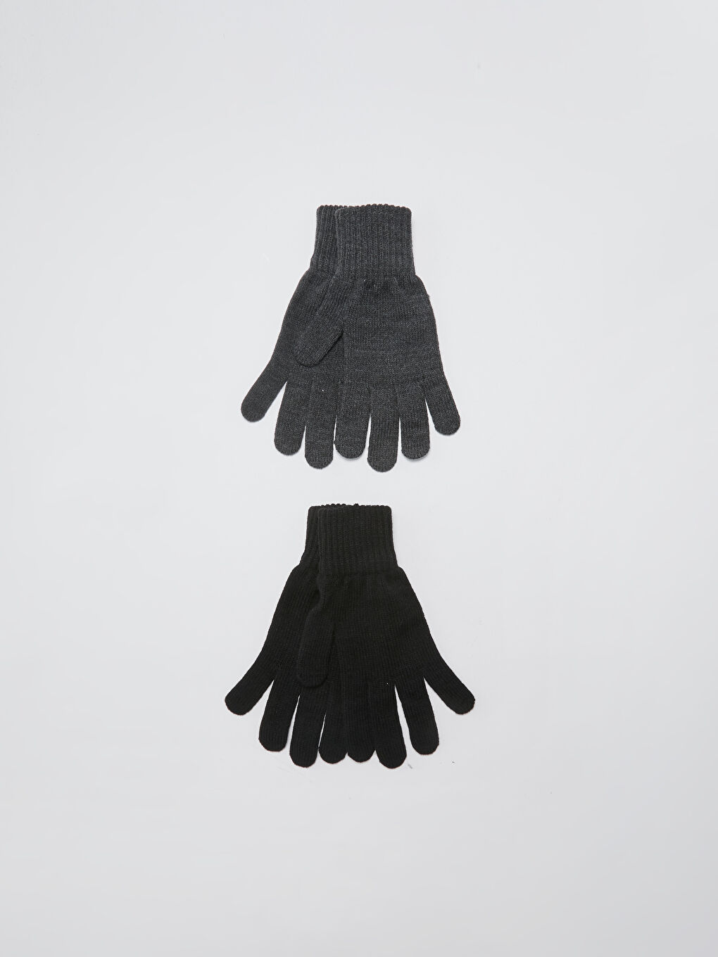 Siyah Erkek Triko Eldiven 2'li
