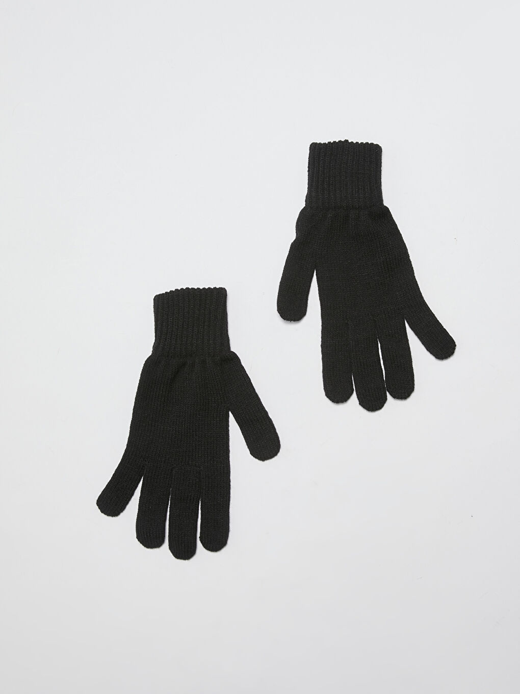 Siyah Erkek Triko Eldiven 2'li-1