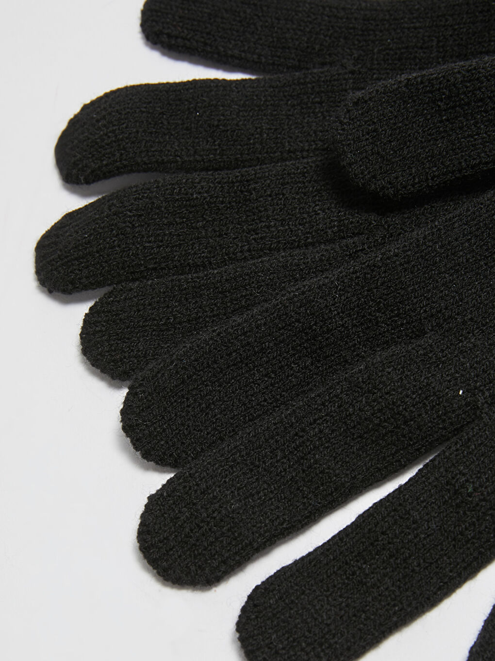 Siyah Erkek Triko Eldiven 2'li-4
