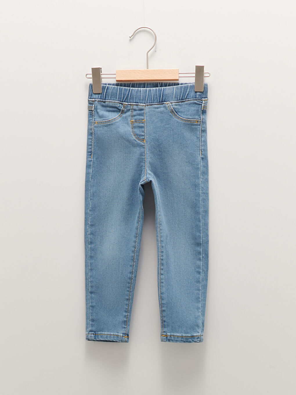 LCW baby Elastic Waist Jegging Fit Basic Baby Girl Jean Pants -W15112Z1-507