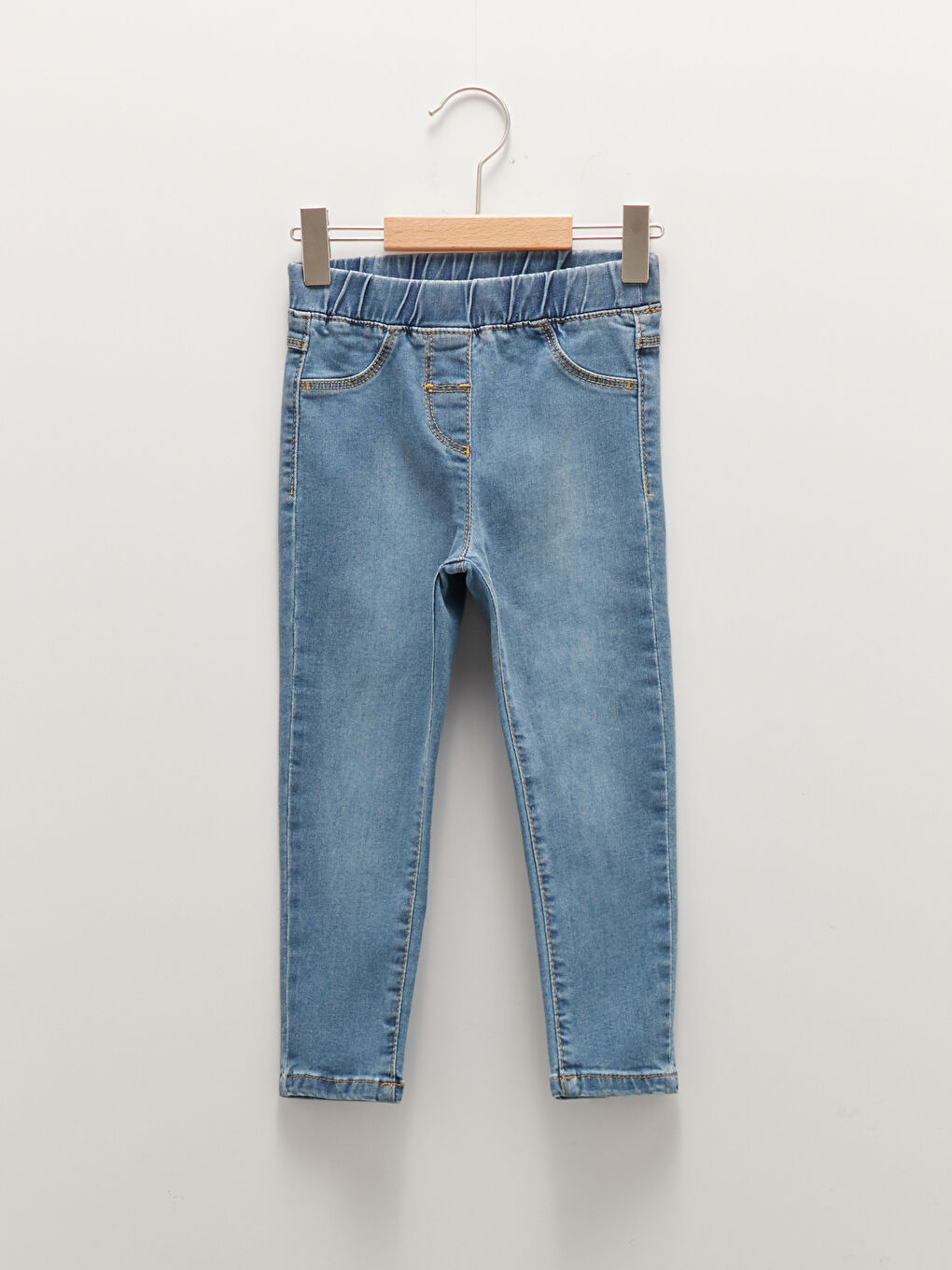 LCW baby Elastic Waist Jegging Fit Basic Baby Girl Jean Pants -W15112Z1-507