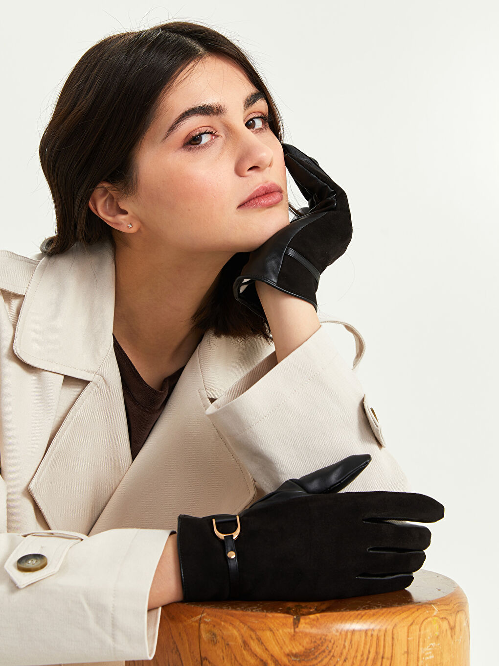 LCW ACCESSORIES Suede Look Women's Gloves -W15137Z8-HEG