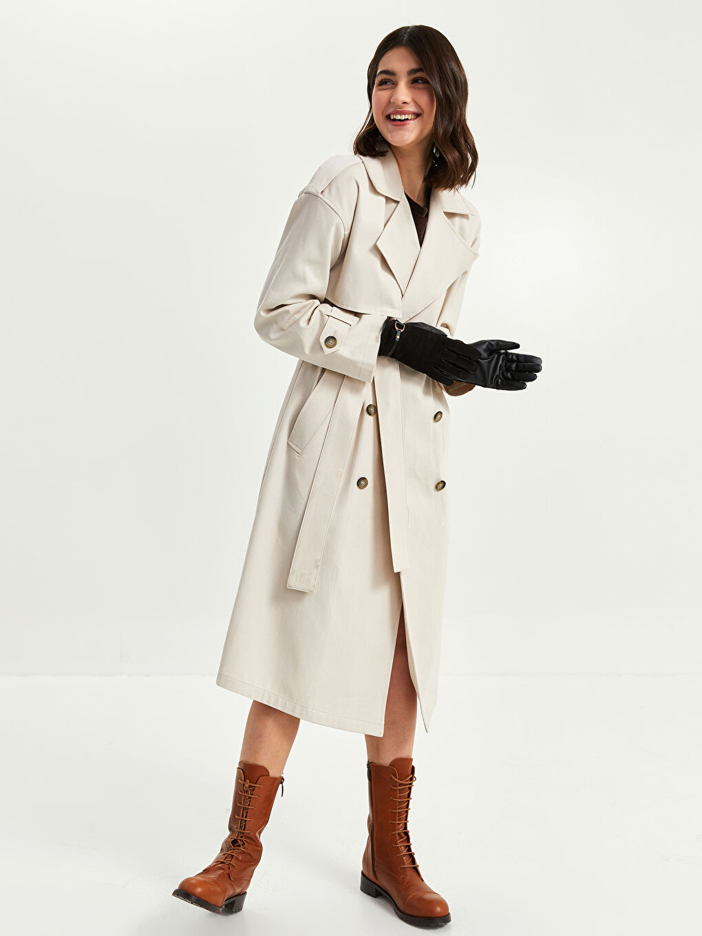 LCW ACCESSORIES Suede Look Women's Gloves -W15137Z8-HEG