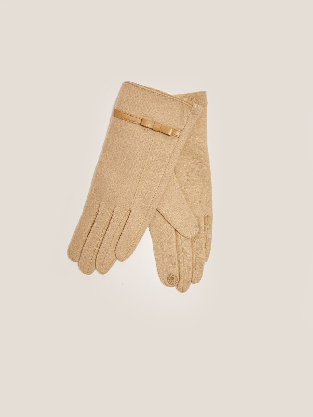 Touch Detailed Women Gloves-4