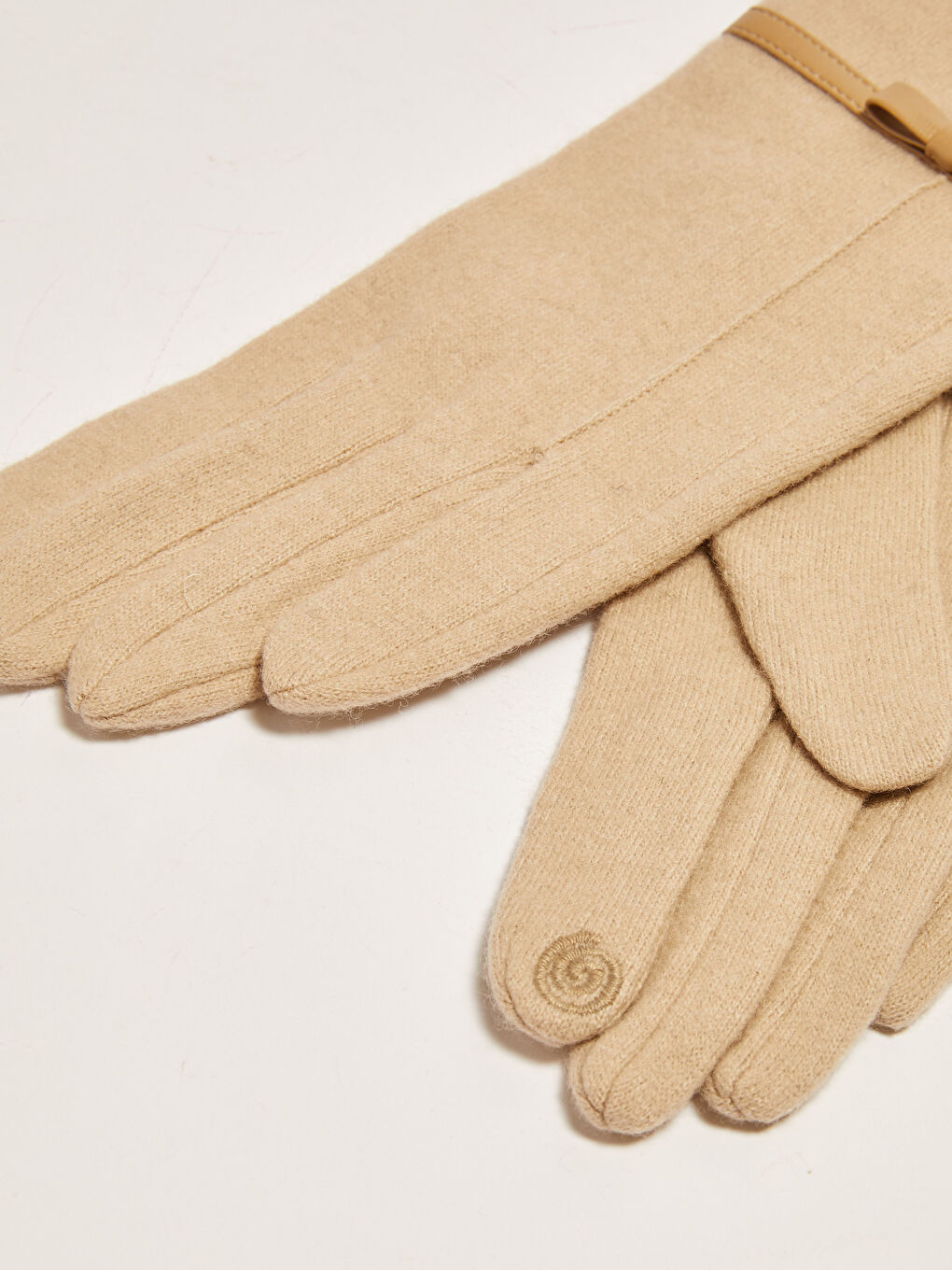 Touch Detailed Women Gloves-5