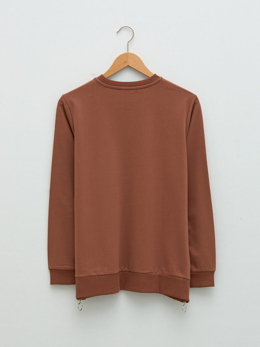 LCWAIKIKI Basic Crew Neck Plain Long Sleeve Women's Sweatshirt -W15139Z8-GWY
