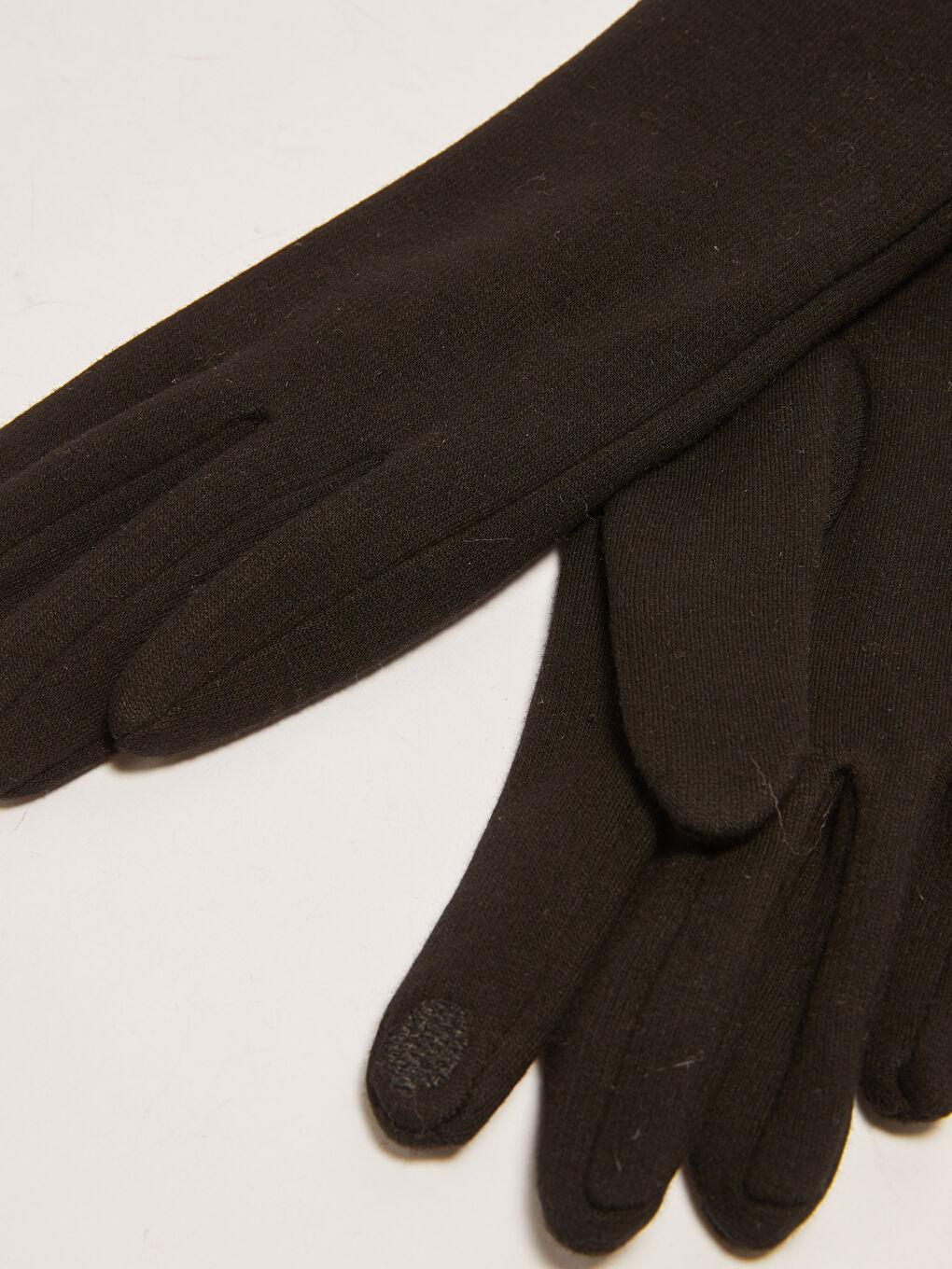 Siyah Dokunmatik Detaylı Slogan Baskılı Kadın Eldiven-4