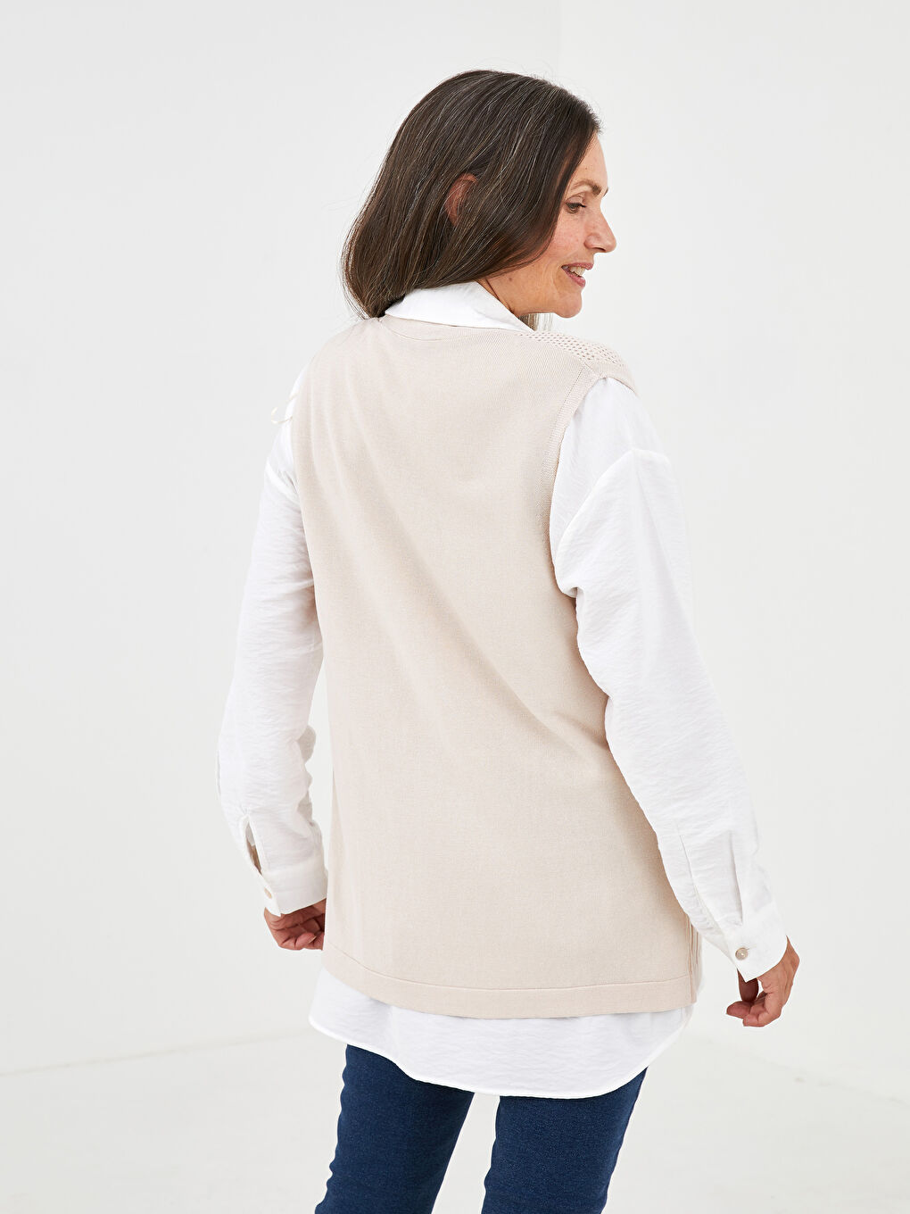 Žena BEŽ Kratki kaput-5