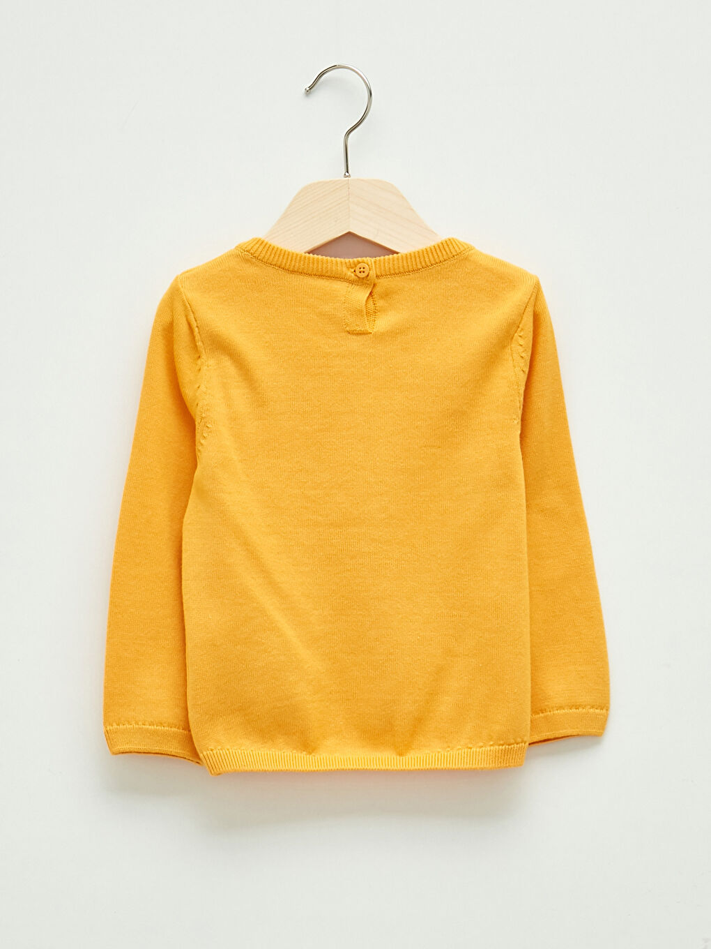 Pull-over en tricot imprimé à manches longues et col rond pour bébé fille-1