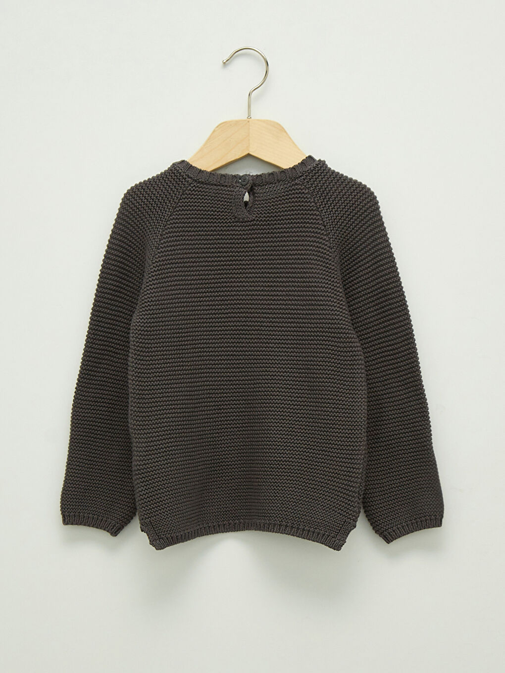 Crew Neck Long Sleeve Sequin Detailed Baby Girl Knitwear Sweater-1