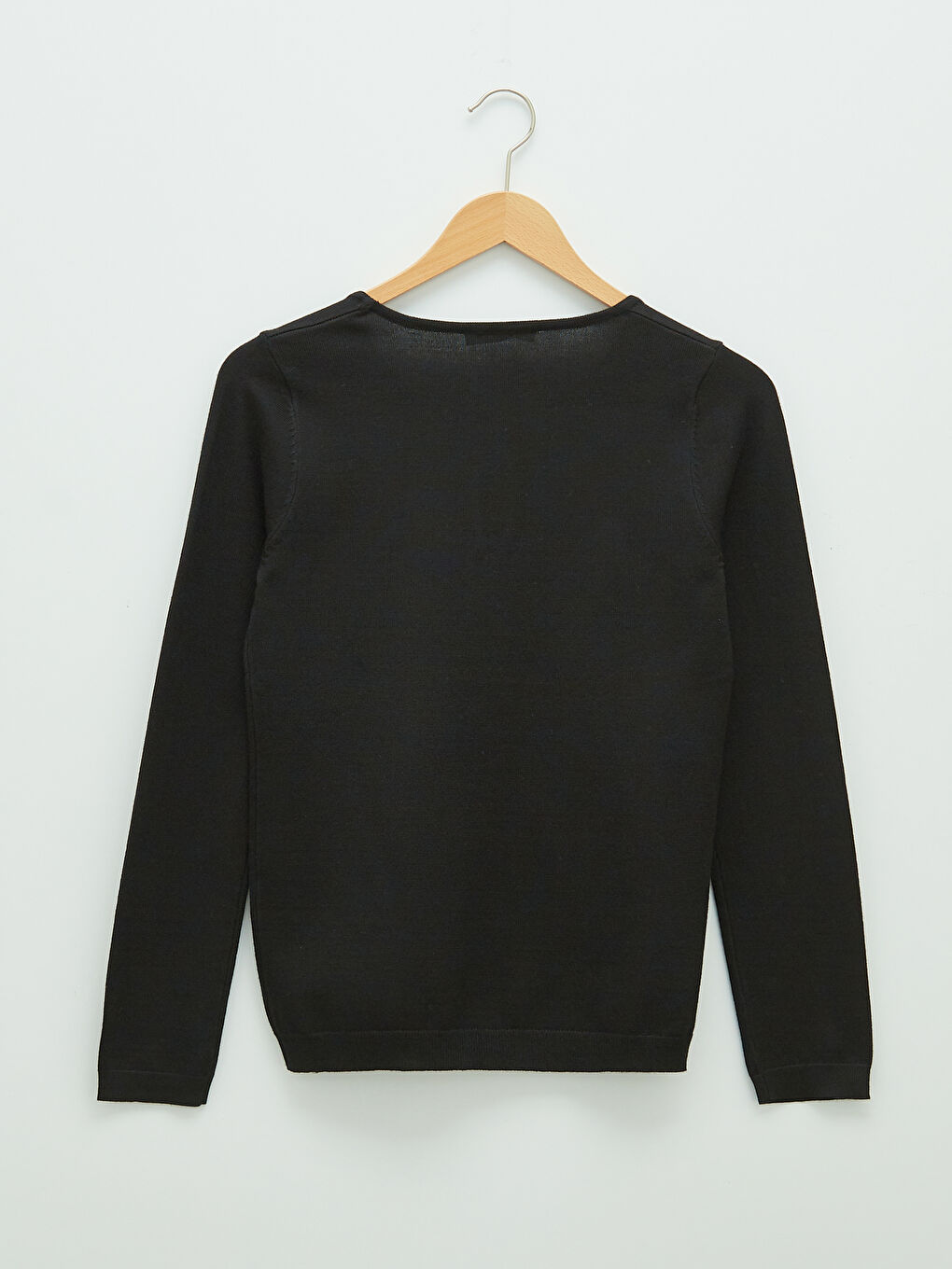 Свитер Женский Трикотажный Базовый Прямой С Длинным Рукавом С Круглым Вырезом-9