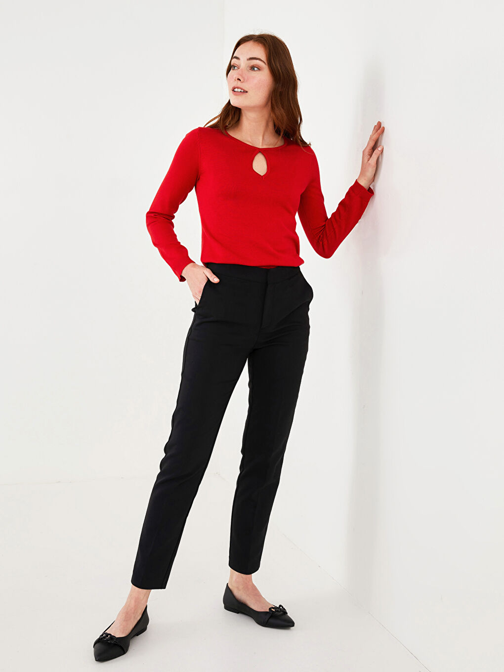LCWAIKIKI Basic Crew Neck Straight Long Sleeve Women's Knitwear Basic Sweater -W15176Z8-HJY
