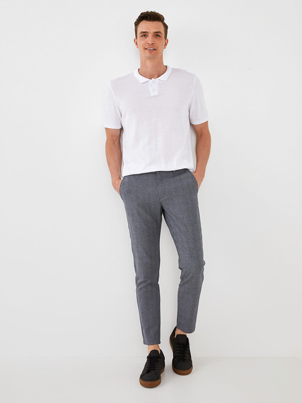 LCW Vision Slim Fit Polyviscose Men's Trousers -W15211Z8-LMK