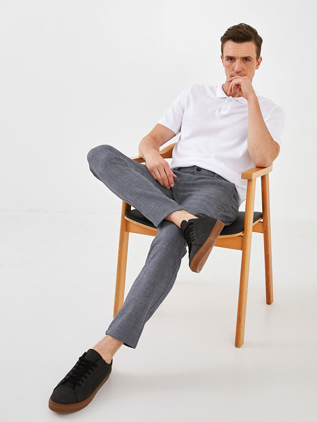 LCW Vision Slim Fit Polyviscose Men's Trousers -W15211Z8-LMK