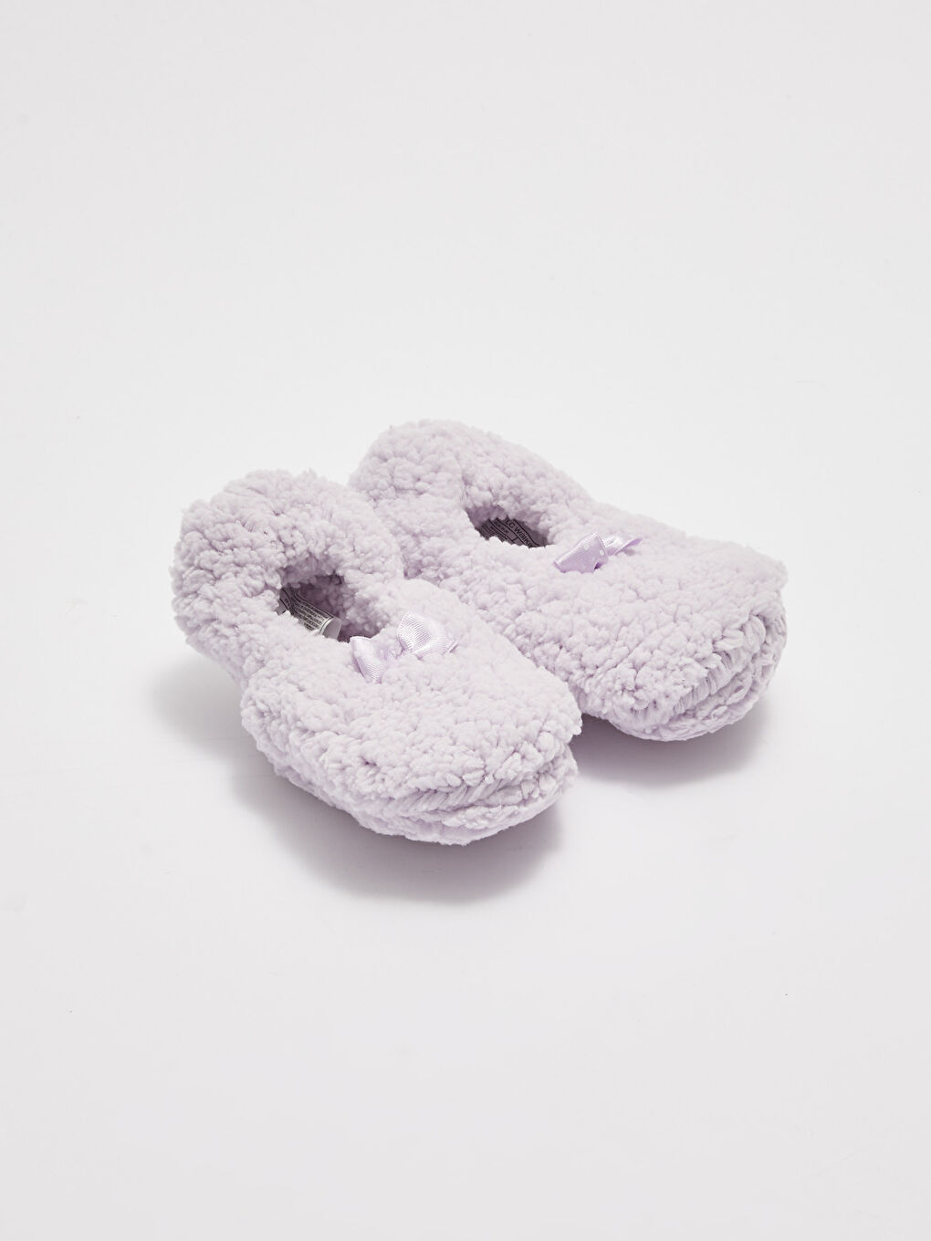 Lila Fiyonk Detaylı Kız Çocuk Ev Terliği