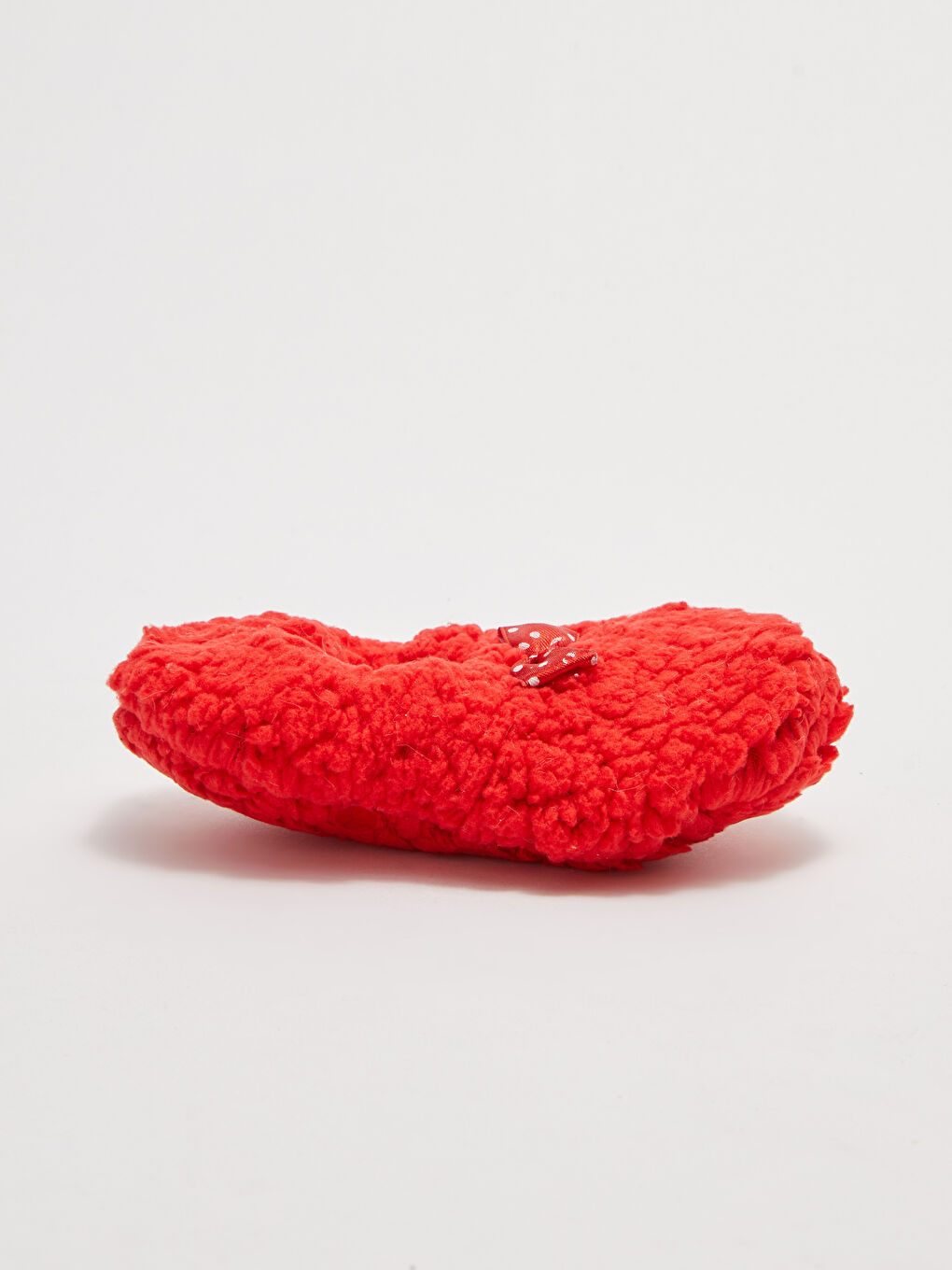 Kırmızı Fiyonk Detaylı Kız Çocuk Ev Terliği-1